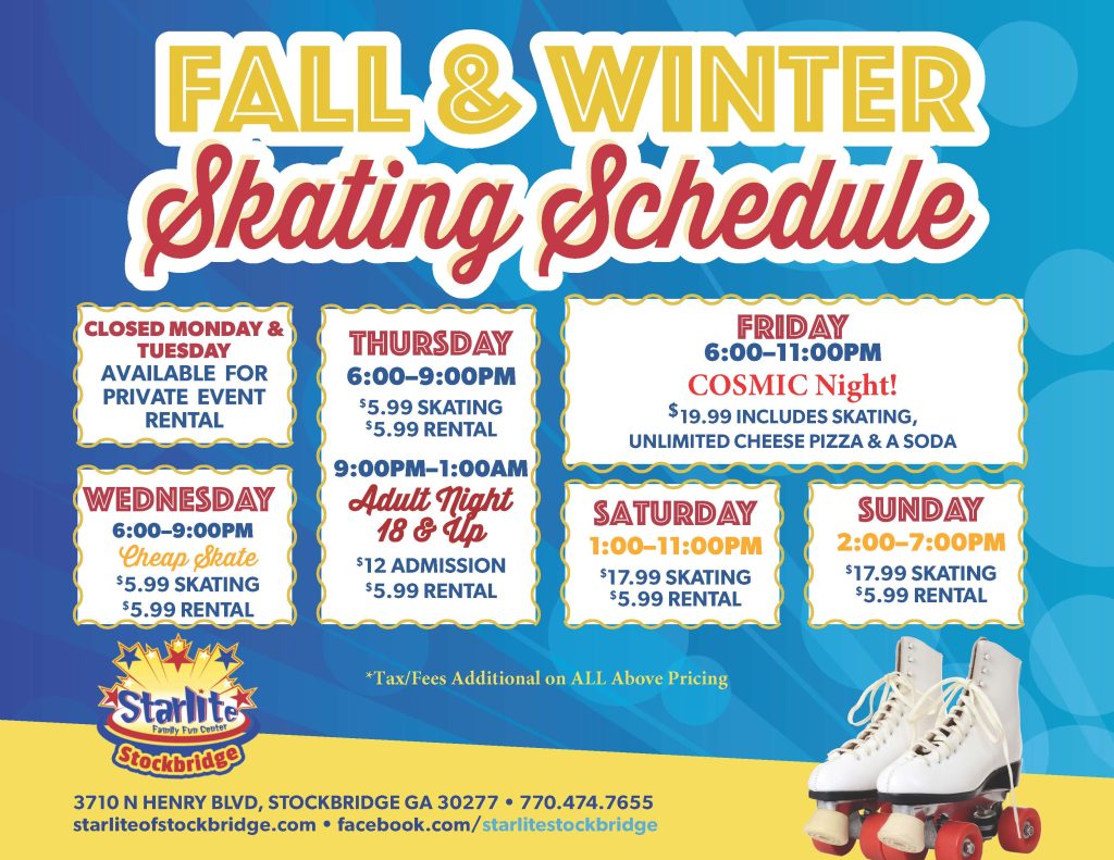 Fall and Winter Schedule-Stockbridge 2024